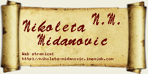 Nikoleta Midanović vizit kartica